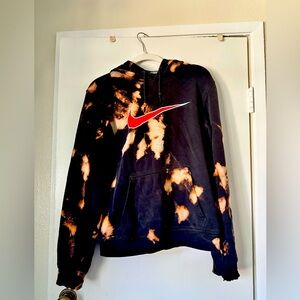 Nike Air hoodie, custom bleach design